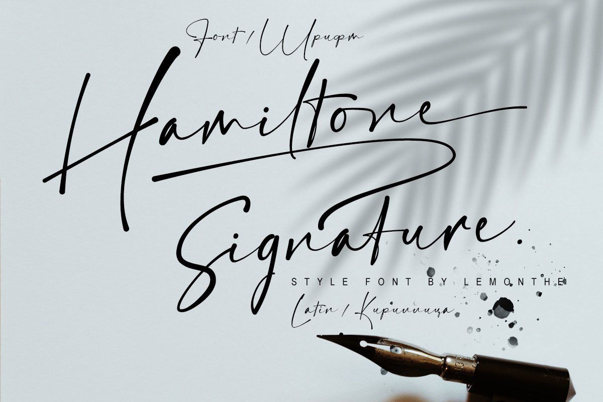 Шрифт Hamiltone Signature Cyrillic скачать | pro-catalog.ru