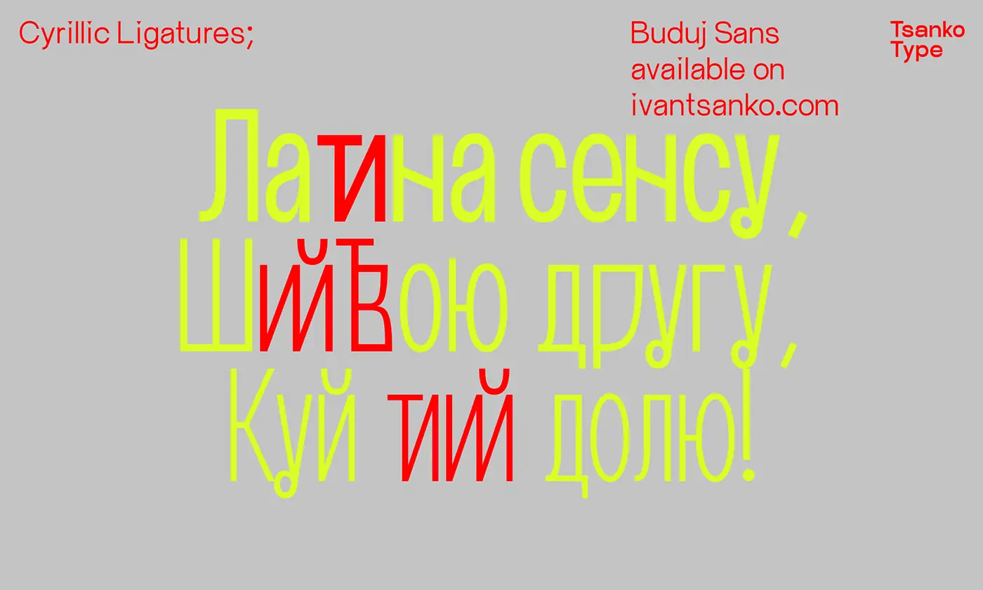 Шрифт Buduj Sans Cyrillic