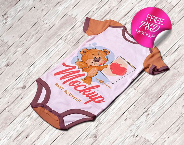 Free Baby Bodysuit Mockup PSD