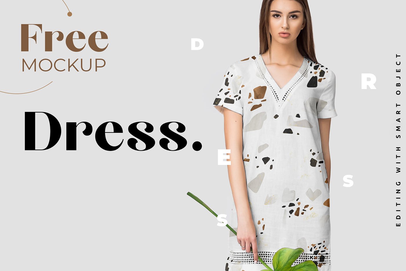 Free Elegant Dress Mockup for Fabric Designers