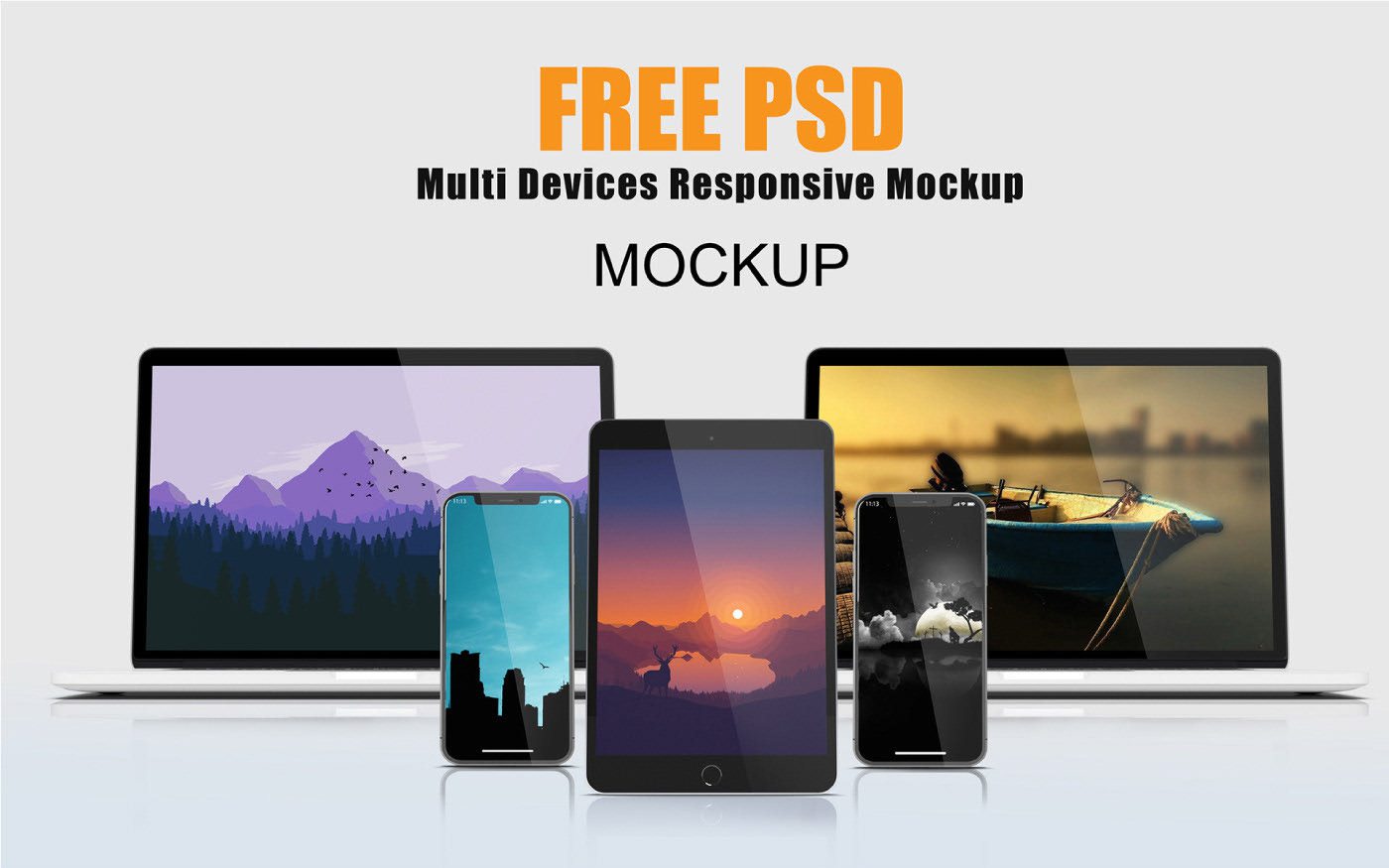 Free Multi Devices Responsive Mockup