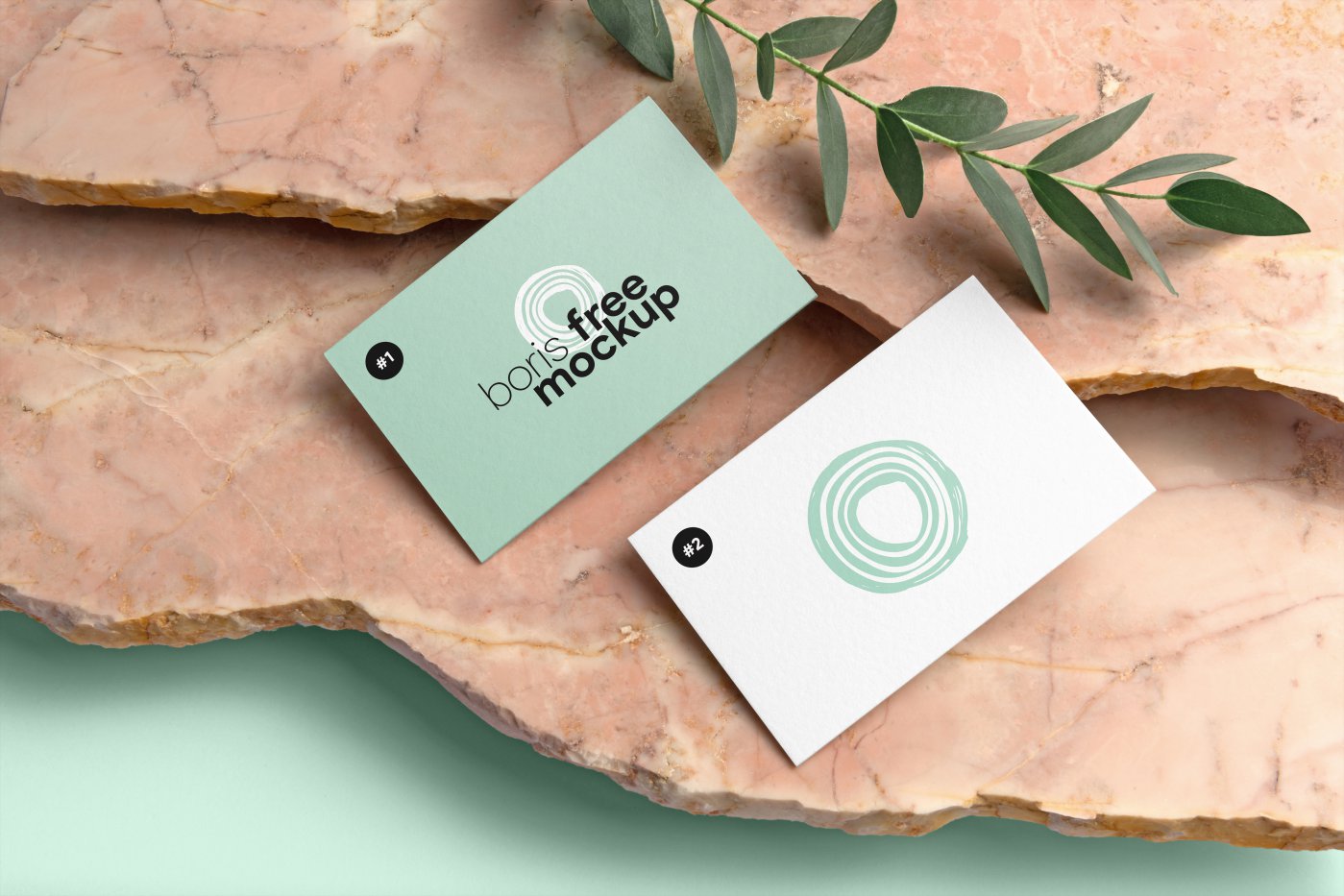 Free PSD Thick Business Cards Mockup