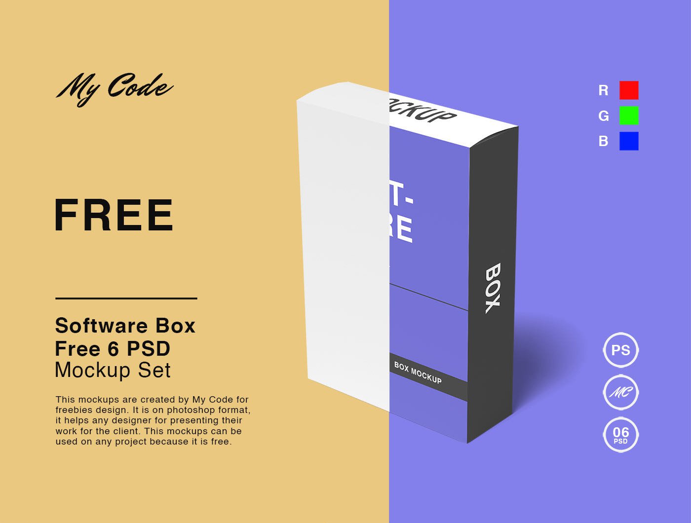 Free Software Box Mockup Set 