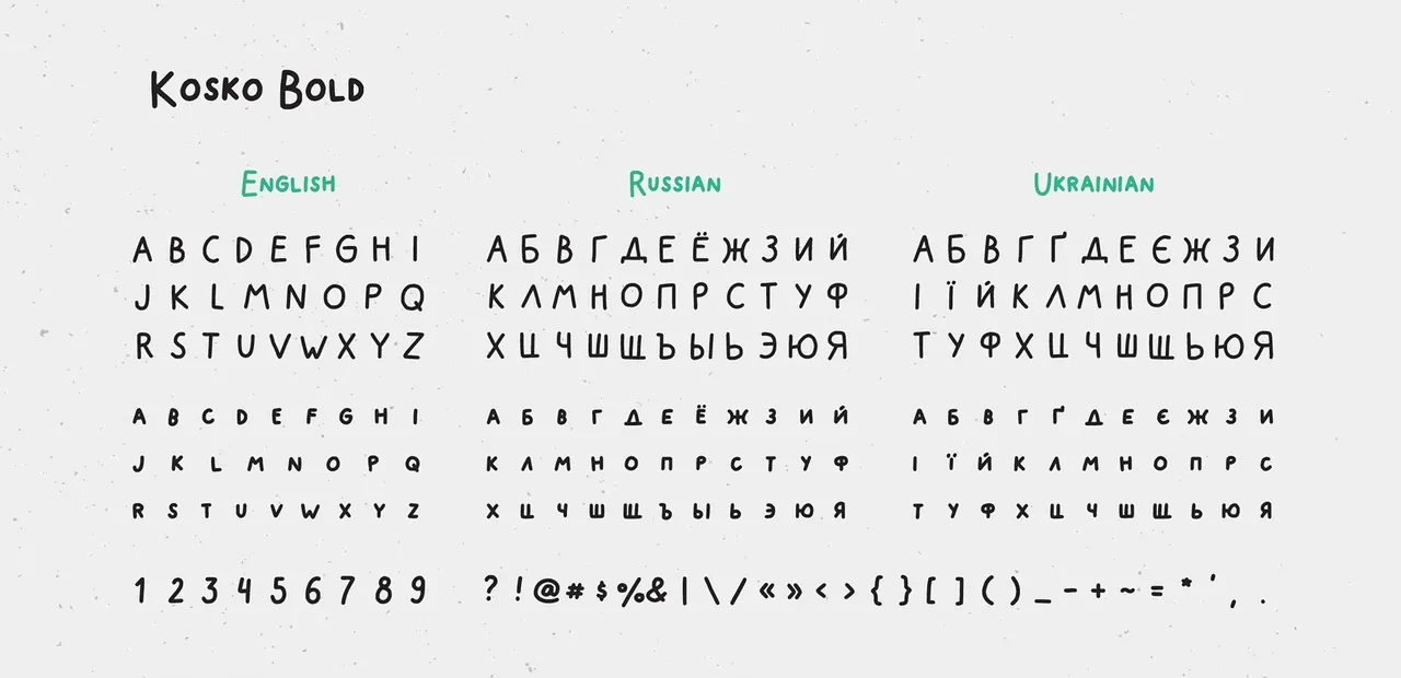 Шрифт Kosko Script Cyrillic