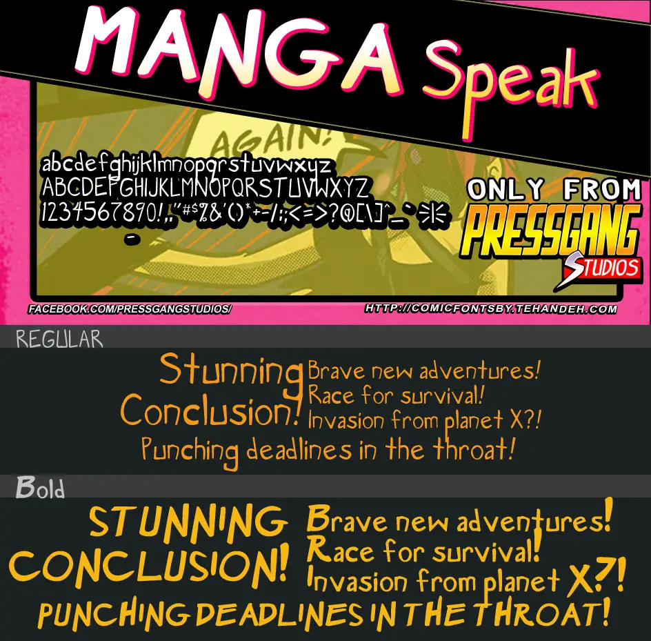 Шрифт Manga Speak Cyrillic
