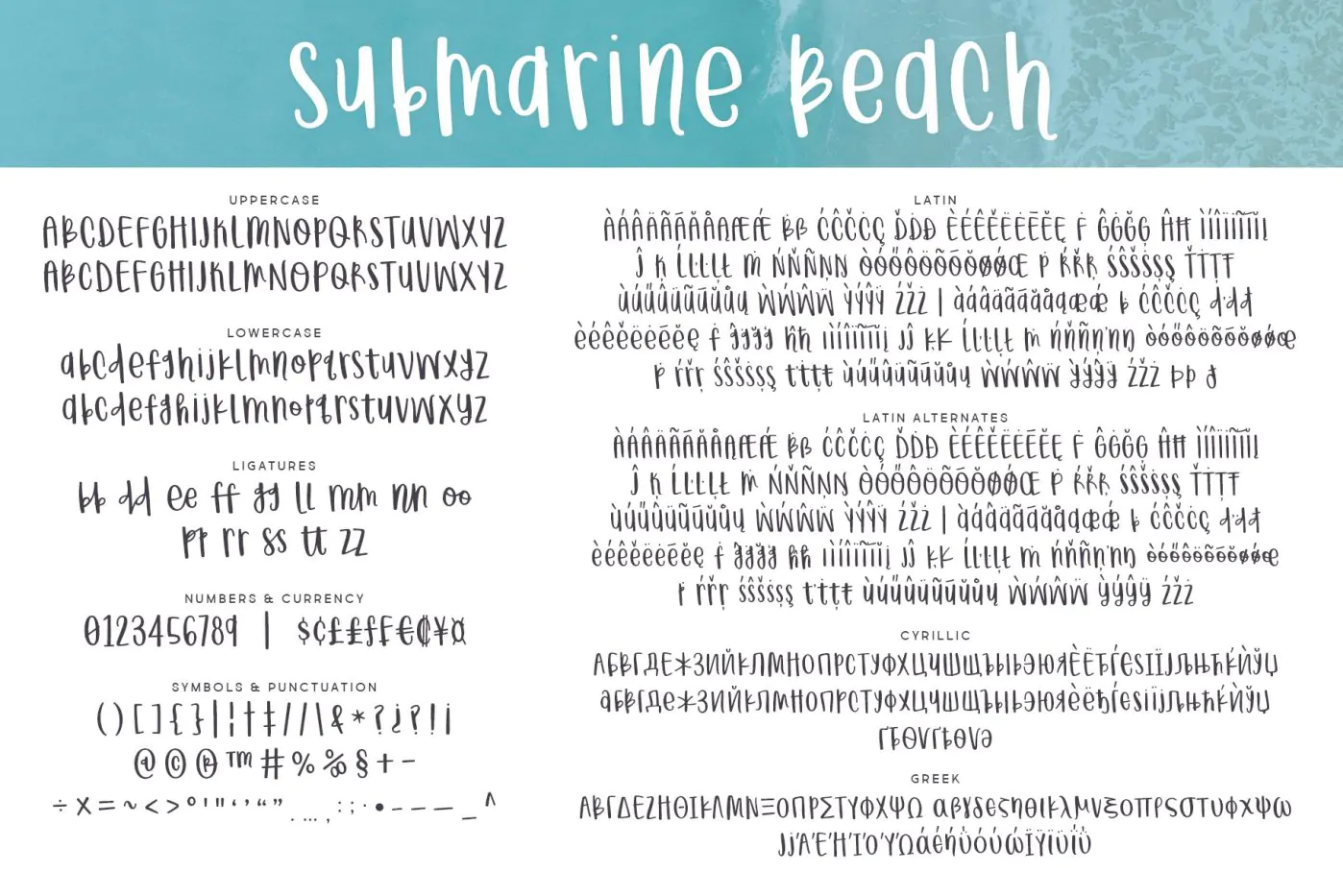 Шрифт Submarine Beach Cyrillic